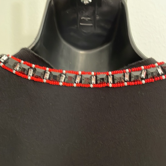 ESCADA black top, beaded embellishment on neckline, size 6, EUC - Picture 6 of 10